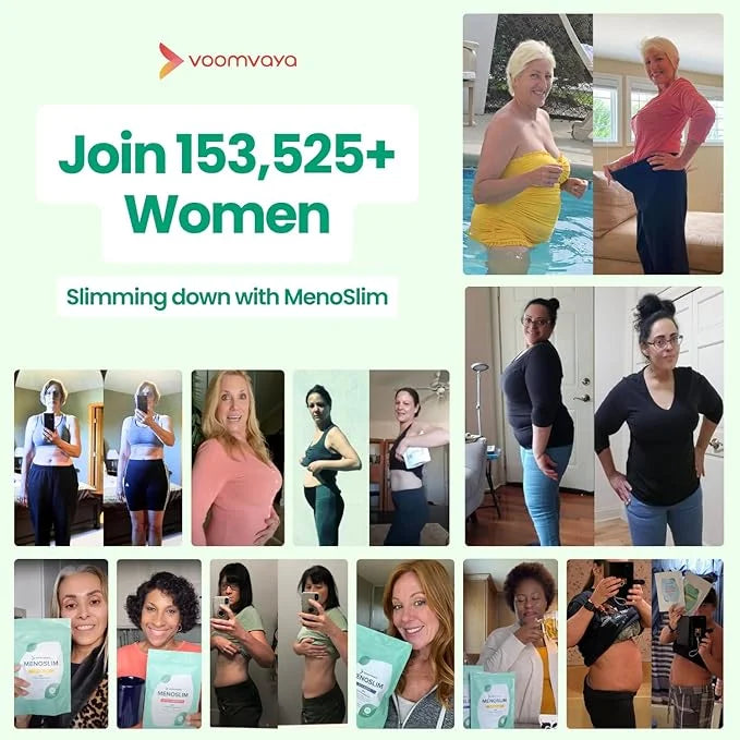 VoomVaya MenoSlim Tea - Hormone Balance Tea, Perimenopause & Estrogen Supplement for Women - for Bloating, Hot Flashes, Ni...