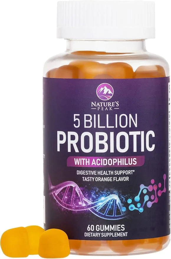 Probiotic Gummies for Women, Men & Teens 5 Billion 6 Probiotic 60 Count