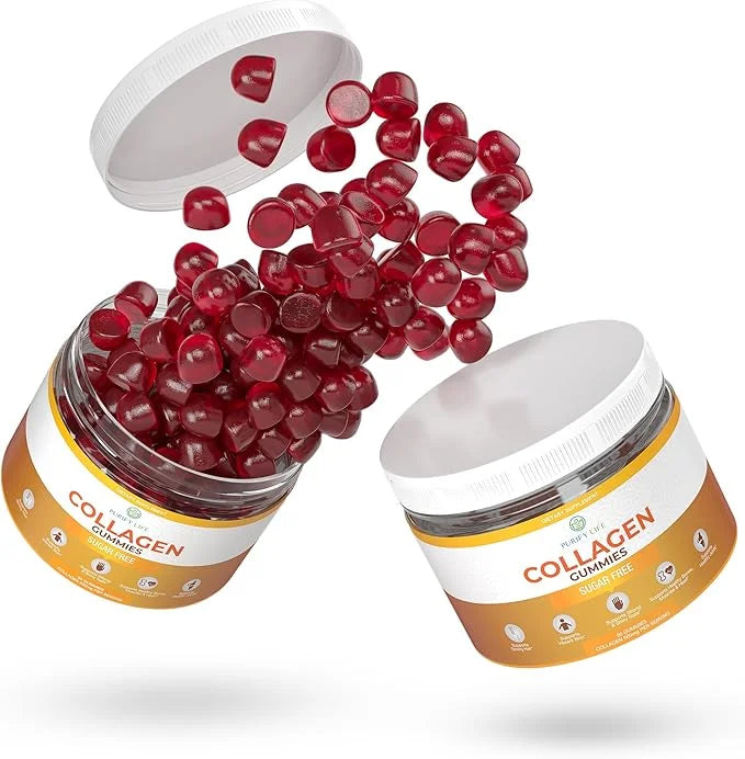 Sugar-Free Marine Collagen Gummies (90 Collagen Chews) Potent 500mg Collagen Gummy for Hair Growth, Healthier Skin & Nails...
