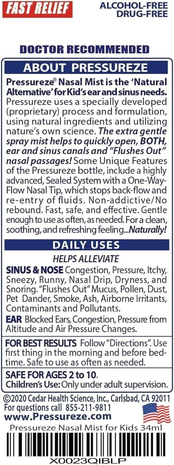 Preservative-Free Sterile Nasal Spray for Children 245 Sprays 34 ml 1)