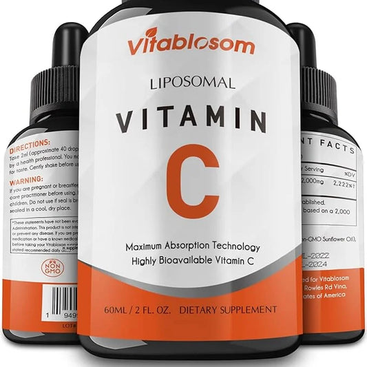 Liposomal Vitamin C 2000mg Liquid for Adults, High Absorption VIT C, Maximize Vitamin C, for Immune System & Antioxidant, ...