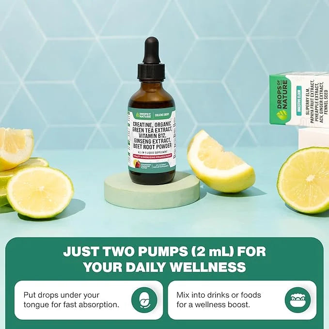 Creatine Monohydrate and Vitamin B12 Drops 60mL)