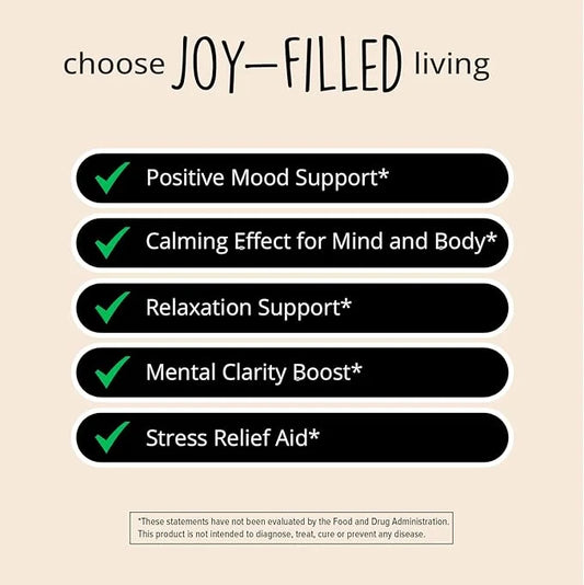 Joy-Filled Mood Support Supplement with St. 100% Plant-Based, 60 ct