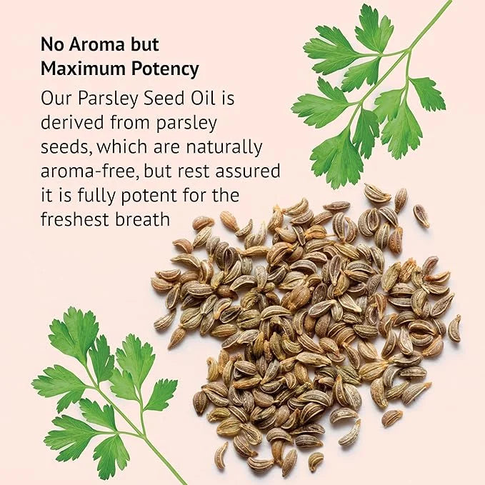 Botanic Choice Parsley Seed Oil-for Bad Breath from Odor-Causing Foods-Odor Neutralizer from Within-Breath Freshener gels-...