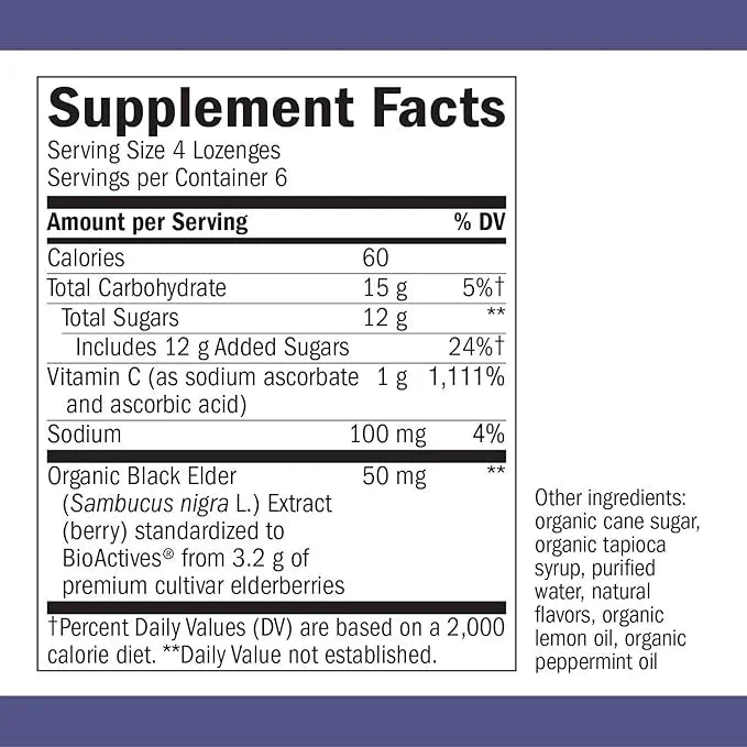 Nature’s Way Sambucus Elderberry Lozenges, 1000 24 Count