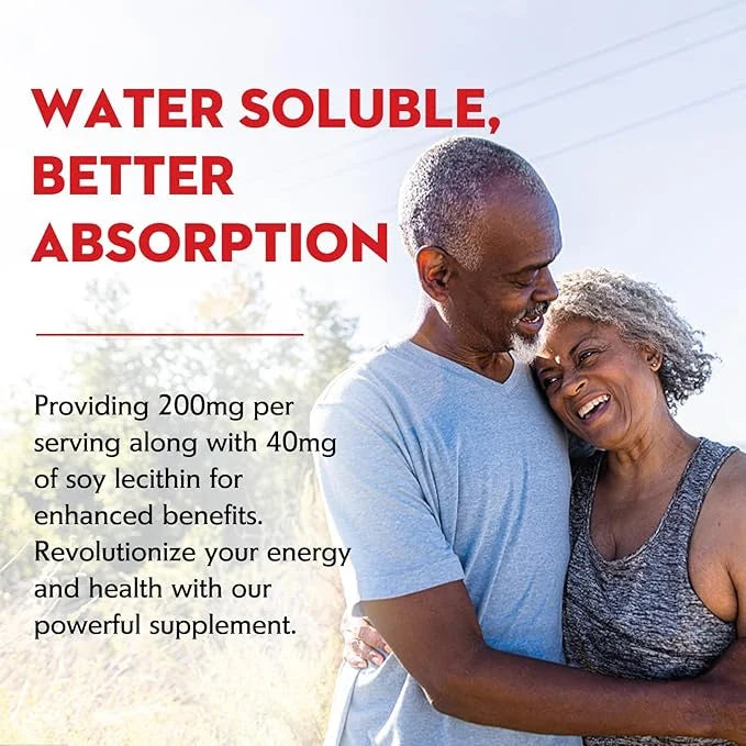 Nature's Key CoQ10 200mg Softgels 3X Better Q10 for 50mg Soy 1 Month Supply(60 Counts)