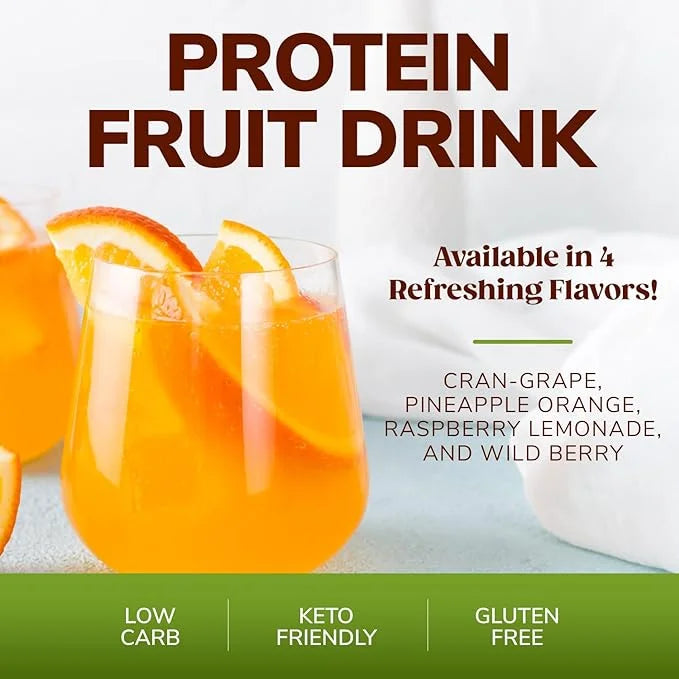 BariWise Protein Fruit Drink, Pineapple Orange, Low Sugar, Gluten Free, Keto Friendly & Low Carb (7ct) - Product Image
