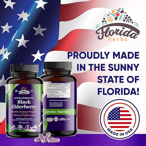 Black Elderberry Capsules 180 Count