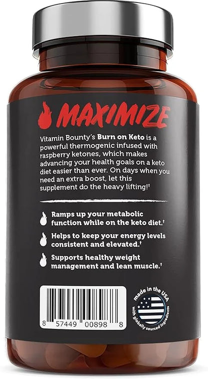 Vitamin Bounty Burn On Keto Multivitamin – Keto-Specific Nutritional Support with Magnesium, Potassium, and MCT for Energy...