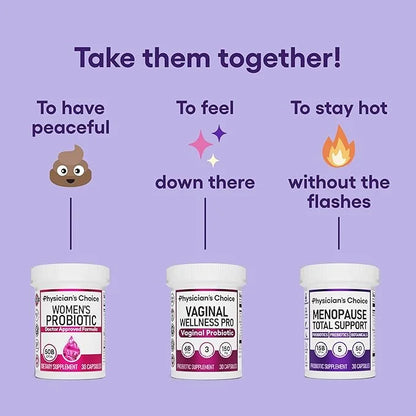 Physician's CHOICE Menopause Probiotic Supplement for Women - Supports Hormone Balance, Hot Flashes, Night Sweats, Weight ...