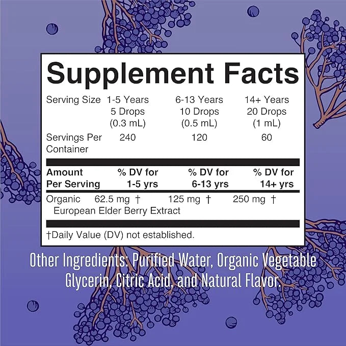 MaryRuth Organics Elderberry Syrup Extra Strength, USDA Organic Elderberry, Sugar Free Adults & Kids Immune Support Supple...