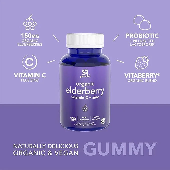 Sports Research Elderberry Gummies Concentrate (60 Gummies)