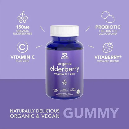 Sports Research Elderberry Gummies Concentrate (60 Gummies)