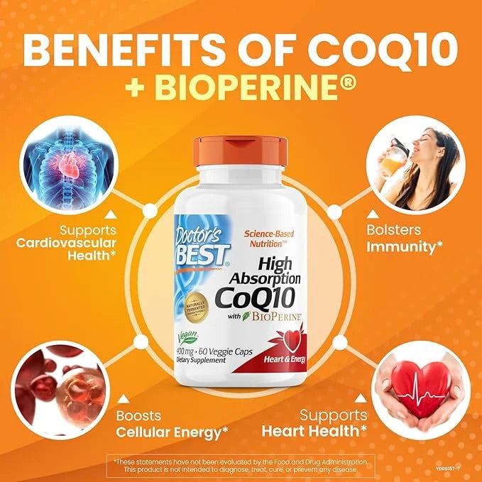 Doctor's Best High Absorption CoQ10 400 mg, 60 Veggie