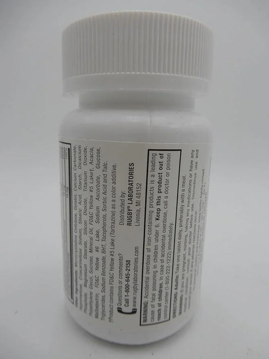 Rugby Tab-A-Vite Multivitamin with Iron and 100 Tablets