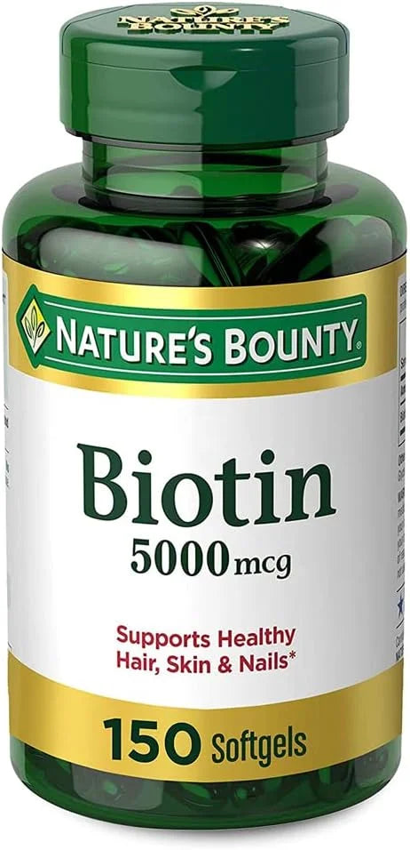 Nature's Bounty Biotin Softgels, 5000 mcg 150 ea 2)