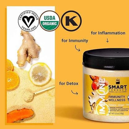 SMART Pressed Juice Immunity Wellness Drink with Organic Turmeric Curcumin Ginger Shot for Immune Support | Apple Cider Vi...