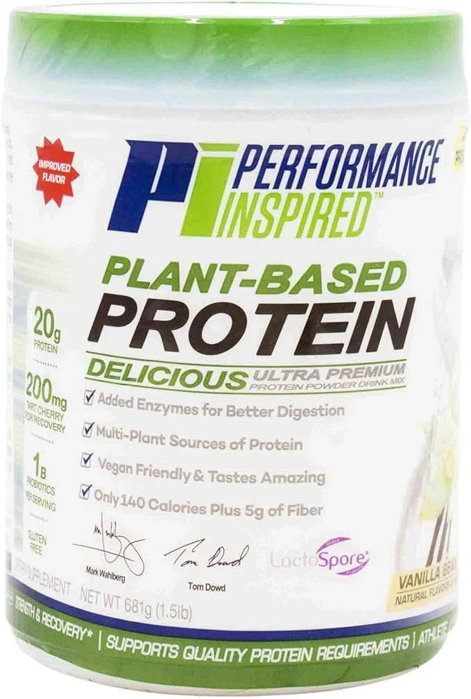 Performance Inspired Nutrition Plant-Based Protein Powder 20G - 1B Probiotics 1.5 Lb