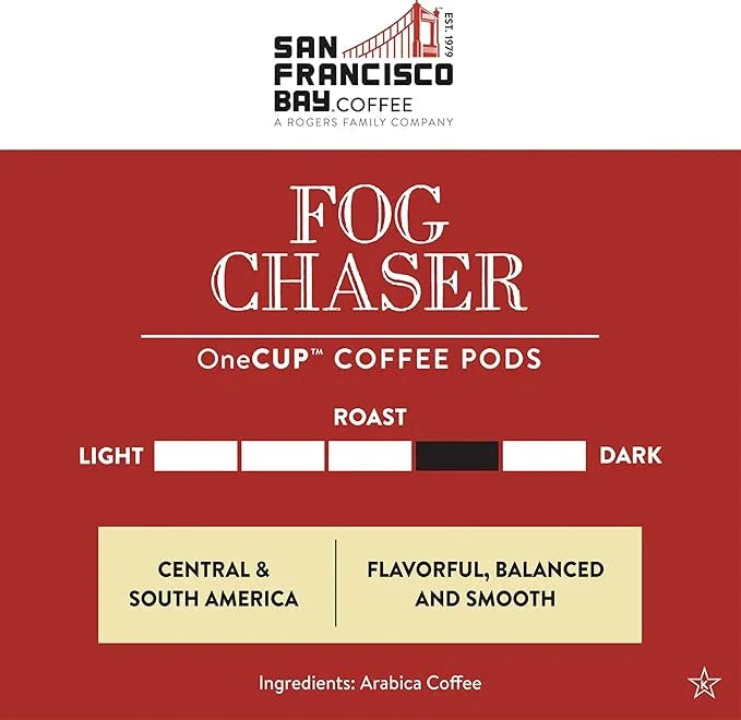 San Francisco Bay Compostable Coffee Pods - Fog Chaser (12 Ct) K Cup Compatible including Keurig 2.0, Medium Dark Roast (P...