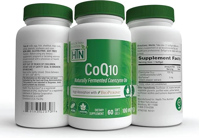 Health Thru Nutrition CoQ-10 100mg 60 Softgels Q10 | 3rd Party