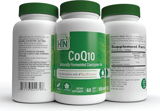 Health Thru Nutrition CoQ-10 100mg 60 Softgels Q10 | 3rd Party
