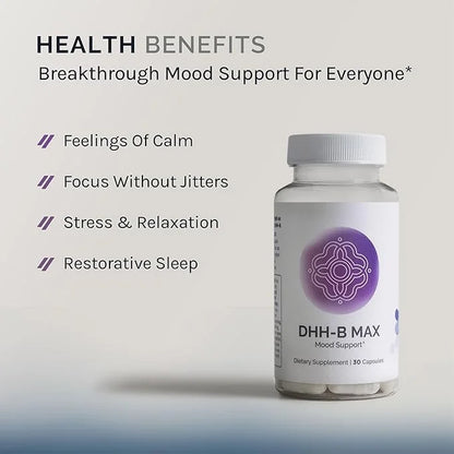DHH-B Max - Extra Strength Mood Support Supplement - Magnolia Bark Extract with Honokiol - Sleep Aid, Promotes Relaxation,...