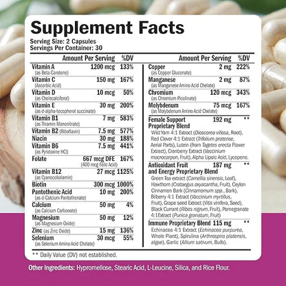 Multivitamin for Women - Daily Womens Multivitamin & Multimineral with Vitamin A, C, D, E, B12, Zinc and More Vitamins for...