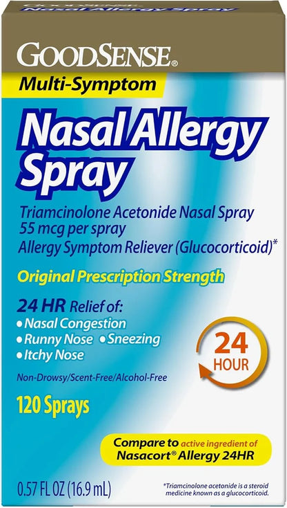 GoodSense Multi-Symptom Nasal Allergy Spray, Triamcinolone 55 mcg 0.57 Fluid