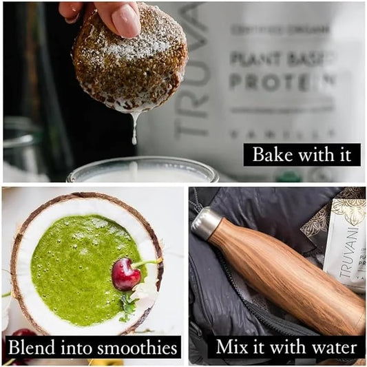Truvani Vegan Pea Protein Powder | Vanilla | 20g Organic Plant Based Protein | 18 Servings | Keto | Gluten & Dairy Free | ...