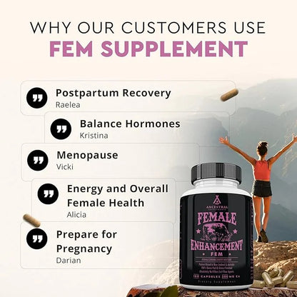 Ancestral Supplements Grass Fed FEM Liver Supplement for Women with Collagen, CoQ10, Vitamin B12, Joint Support Bone Marro...