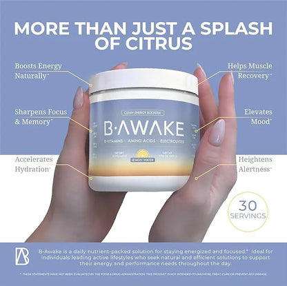 B-Awake Energy Powder Supplement, All-Natural Vitamin (30 Servings)