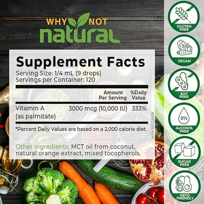 Why Not Natural Vitamin A Drops 10000 IU 1 oz