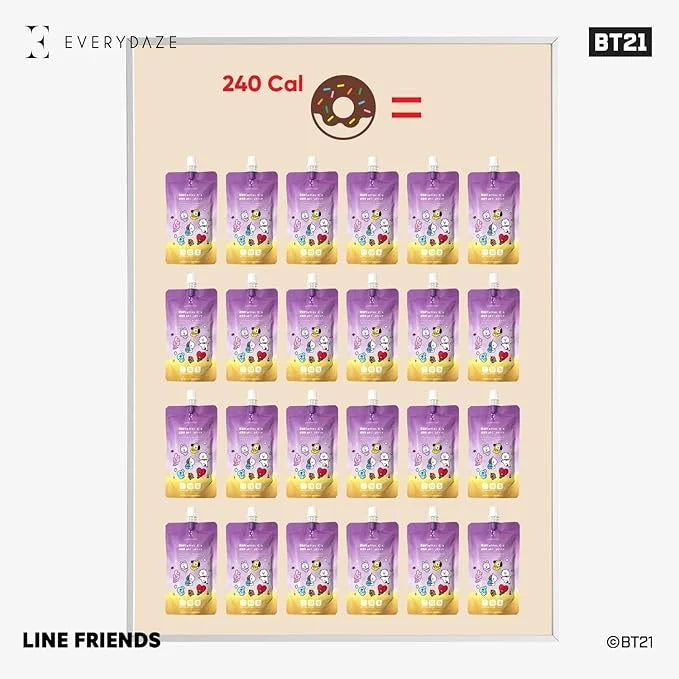 EVERYDAZE BT21 Essential C’s Konjac Jelly | Korean Pear | Vegan Collagen Peptides and Vitamin C | Gluten Free, Sugar Free,...