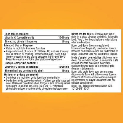 Redoxon Double Action Vitamin C 100mg 10mg, 4 4 x 15 Count