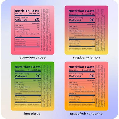 Recess Mood Magnesium Supplement Drink Calming 12 Ounce, 12 (Variety 12 Pack)