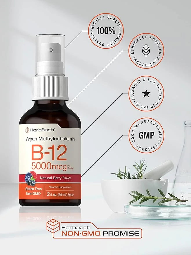 Horbäach Vitamin B-12 5000mcg Spray