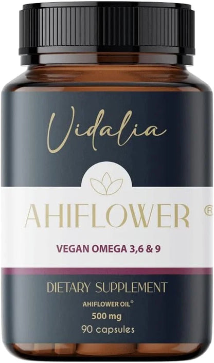 Ahiflower Oil Vegan Omega 3, 6 & 9. 90 Capsules. Vidalia by The Mix Superfoods. 45 Servings. Excelent Sustainable Source. ...