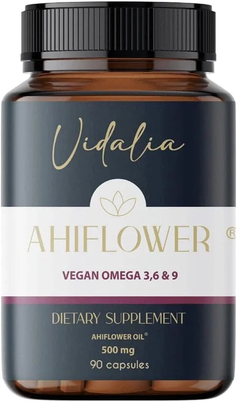 Ahiflower Oil Vegan Omega 3, 6 & 9. 90 Capsules. Vidalia by The Mix Superfoods. 45 Servings. Excelent Sustainable Source. ...