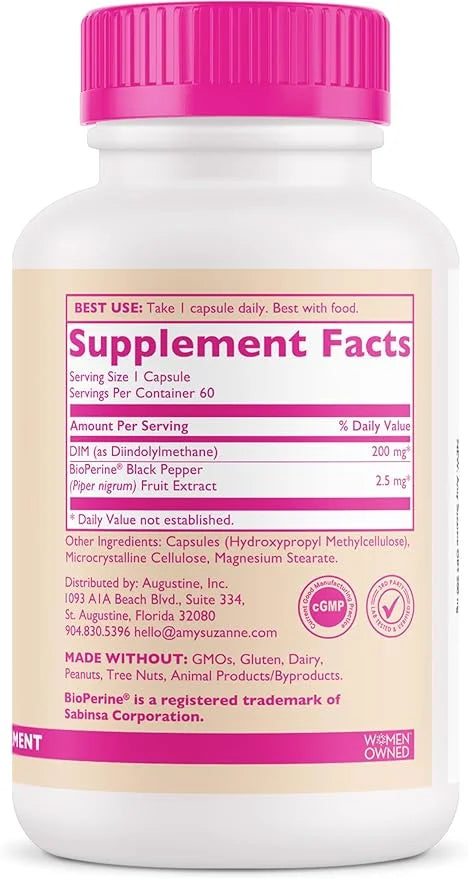200 DIM Supplement for Women - Estrogen Metabolism and Hormone Harmony for Menopause, Perimenopause & PMS Support - DIM Pl...
