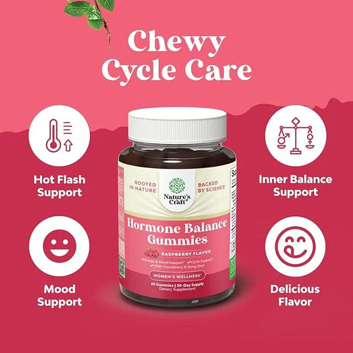 Hormone Balance for Women Gummies of All Ages - PMS Support Supplement for Women, Regulate Menstrual Cycle & Hormonal Bala...