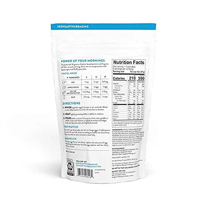 King Arthur Flour Gluten Free Protein Pancake Mix, Non-GMO Project Verified, No Sugar Added, Non-Dairy, 12 Oz (Pack of 5) ...