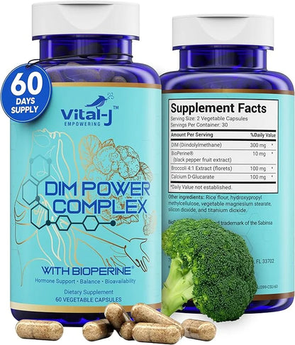 4-in-1 DIM Potent Complex 300mg - Estrogen Balance and Metabolism, Energy & Menopause Support Supplement with Bioperine (x...