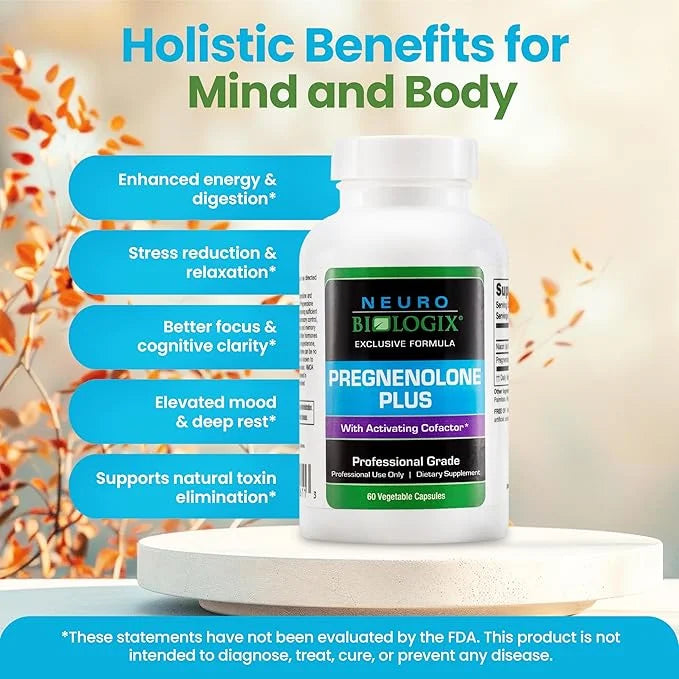 Pregnenolone Plus - Optimal Pregnenolone Supplement for Women to Support Energy, Mood & Mental Clarity - Promotes Mitochon...