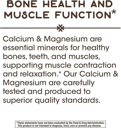 Nature's Way Calcium & Magnesium Mineral 750 mg 100 Capsules